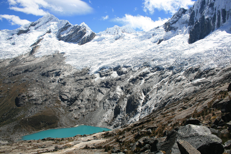 Gletscher-Lagune in den Anden