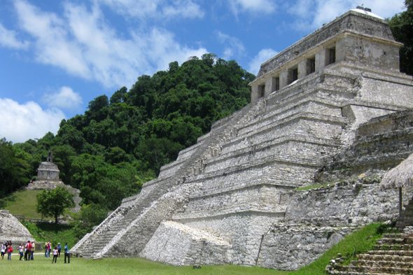 Tempel in Palenque, Mexiko