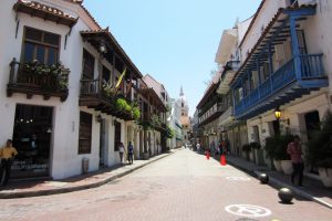 Straße in Cartagena, Kolumbien