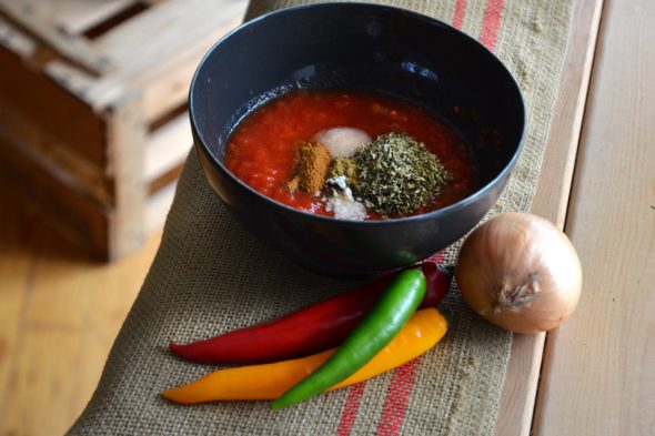 Zutaten für Salsa Roja aus Mexiko