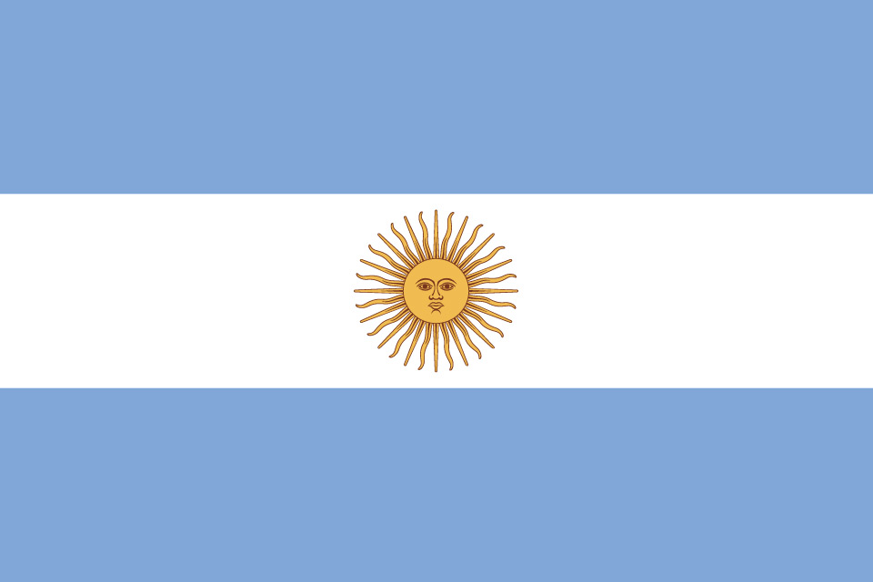 U24 Fahne Flagge Argentinien Bootsflagge Premiumqualität 20 x 30 cm